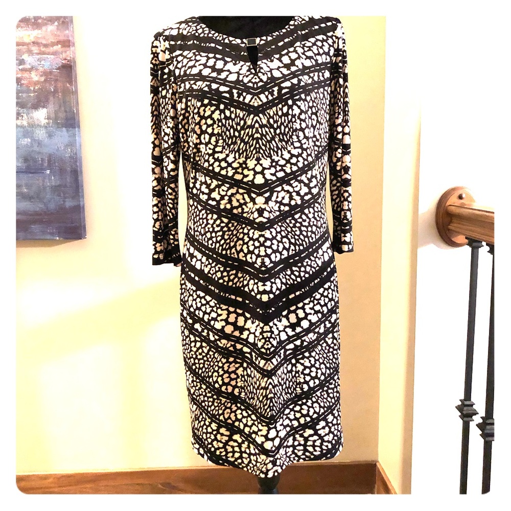 Tahari Sz 6 Animal Print Dress